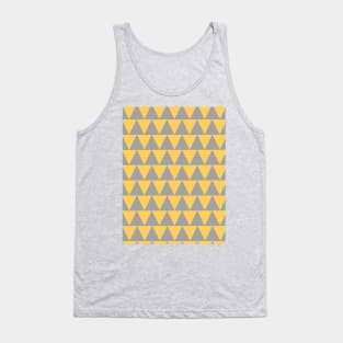 Grey and Mustard Yellow Zig Zag Design Tank Top